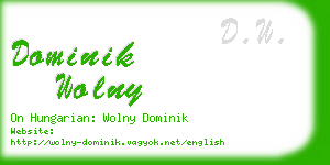 dominik wolny business card